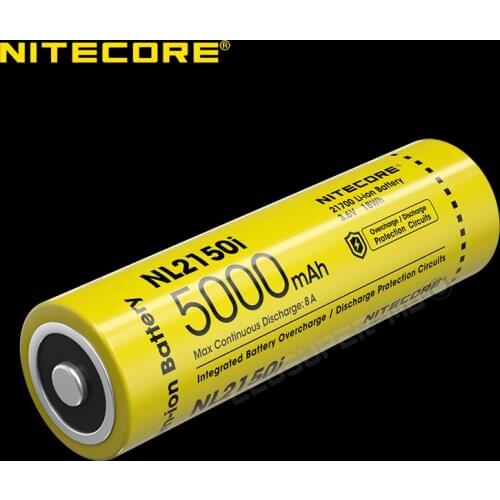 Max Continuous Discharge 8A NITECORE NL2150i 21700 Rechargeable Li-ion Battery 5000mAh