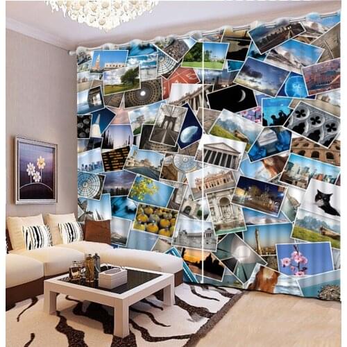 Fashion beautiful photos 3d curtains window curtains living room bedroom home windows modern curtain fabric