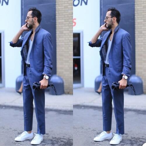 Summer Mens Suits High Quality Two Button Groom Wedding Blazer Tuxedos Prom Party Coat Formal Wear (Jacket+Pants)