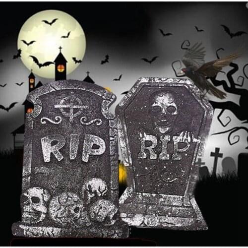 1Pc Halloween Tombstones Props Haunted House Outdoor Indoor Decoration 38*26.5cm Randomly
