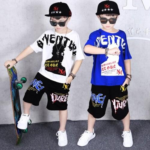 Outfits Fashion Baby Boy Clothes Set Boutique Children Clothes Summer Outfits Boys Kids Tracksuit Camisetas Clothes AE50CC