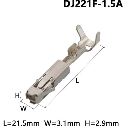 20 Pcs Auto Wire Crimp Terminal Car Electrical Connector Terminals Brass 1.5MM Series Splice Pins DJ221F-1.5A