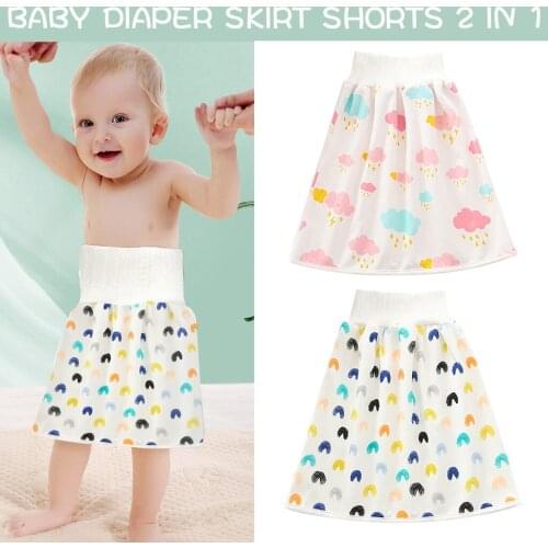 2020 New Baby Diaper Skirt Cotton Washable Reusable Baby Diapers Cartoon Print Training Skirt Reusable Nappies Fralda Ecologica