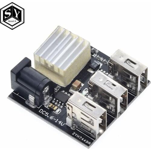 DC-DC 9V/12V To 5V 8A Step Down Power Charger Bank Board 3 USB Mini Charging Module Step-Down Buck Converter For Arduino