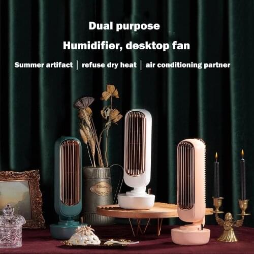 Humidifier Air Cooling Fan Handheld Mini USB Charging Portable Small Cooler Bladeless Airconditioning Water Mist Tower Fan