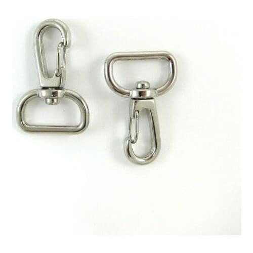 Premium 3/4" Metal Swivel Snap Hooks - Swivel Clasps in Silver