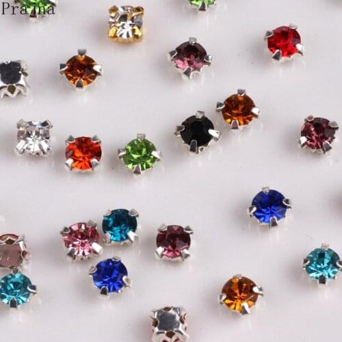 Prajna Sew On Rhinestone With Claw Rhinestones Crystal Rhinestone Claw Clear Flat Back Mixed Color Jewelry Handmade Decoration