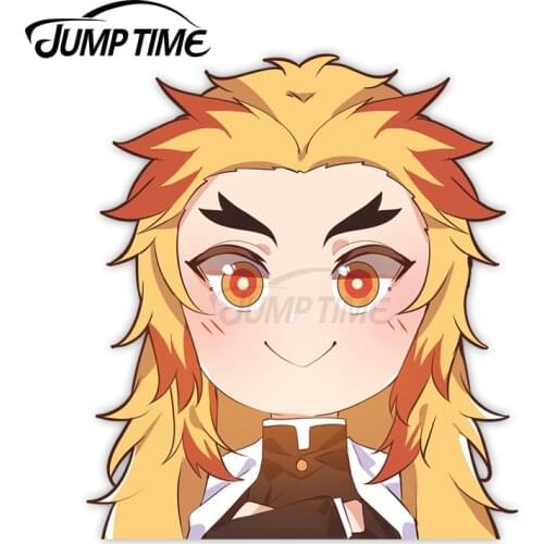Jump Time 13 x 8.8cm Vinyl Car Stickers Kyoguro Anime Avatar Car Decals Funny Camper Computer Waterproof Car Accessories