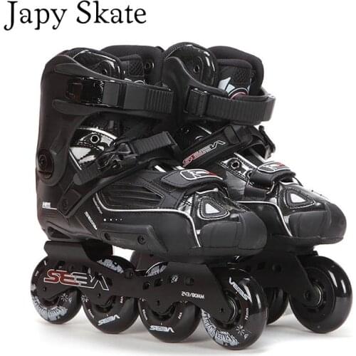 Japy Skate 100% Original SEBA High Deluxe HD Adult Inline Skates Black Roller Skating Shoes Slalom Slide FSK Patines Adulto