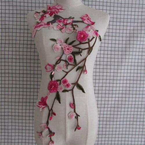 Pink Fine Decorate 1pc Lace Collar Beautiful Flower Venise Lace Applique Trim,Lace Fabric Sewing Supplies Crafts YL891