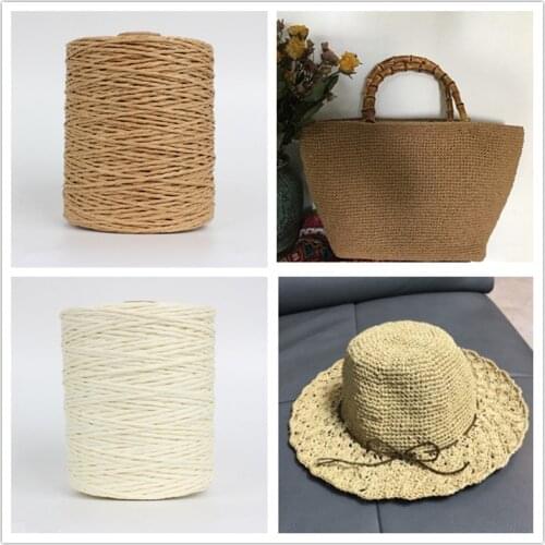 280M Roll Summer Woven Straw Hat Bag Handmade Raffia Colorful Thread Cushion Baskets Knitting Material