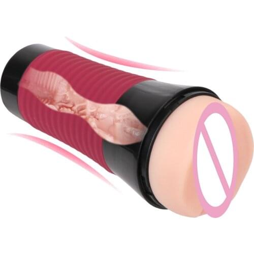 Real Pussy Vagina Masturbator Male Masturbation Cup Blowjob Adult Endurance Exercise Sex Toys for Man Sex Shop