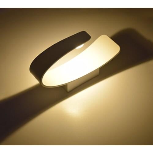 Modern Indoor Led Wall Lamp Sconce Aluminum Wall Lights Contemporary Wall Mounted Bedside Bedroom Stair Decoration Lighting