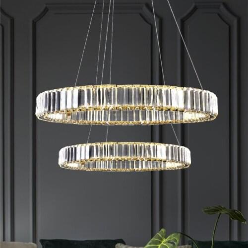Colgante cromo candelabro de cristal moderno Streamer LED luz para Isla de cocina para restaurante Loft Villa Hall