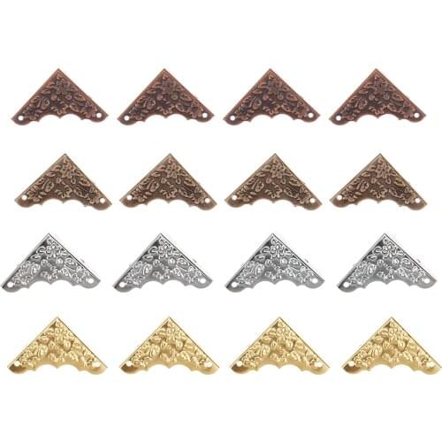 12Pcs Vintage Corner Protectors Jewelry Chest Wine Gift Wooden Box Case Table Picture Photo Frame Corner Protector Cover Guard