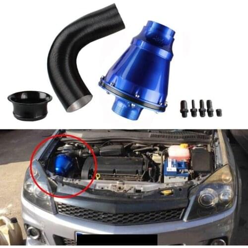 3 inch / 76mm mushroom head air filter, SUV intake bellows air filter, high flow cold air filter, beautification, blue