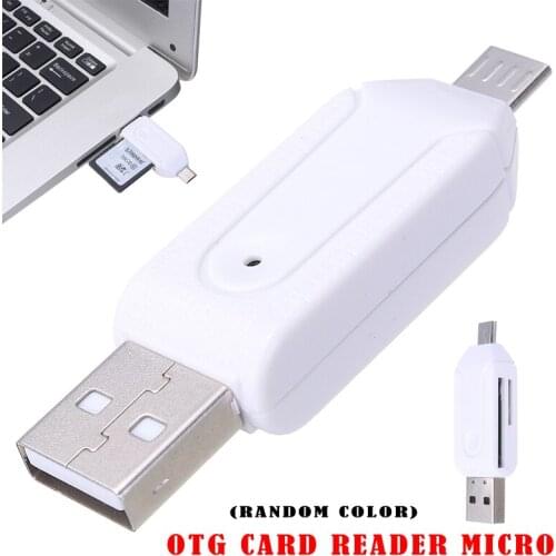 High-speed For Mobile Cell Phone USB2.0 transfer 2in1 Portable Micro USB 2.0 OTG SD TF Card Reader protocol Digital Converters