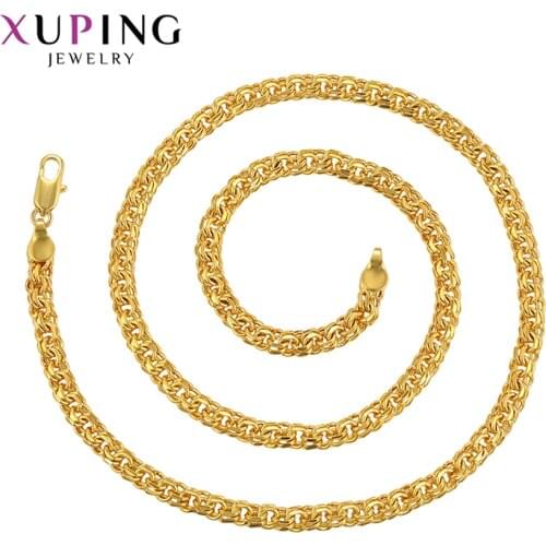 Xuping Jewelry Popular Fashion European Style Necklace with Pure Gold Color 44804