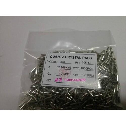 10pcs 2*6 206 cylindrical crystal column vibration crystal 32.768KHZ 32.768K 20PPM resonator