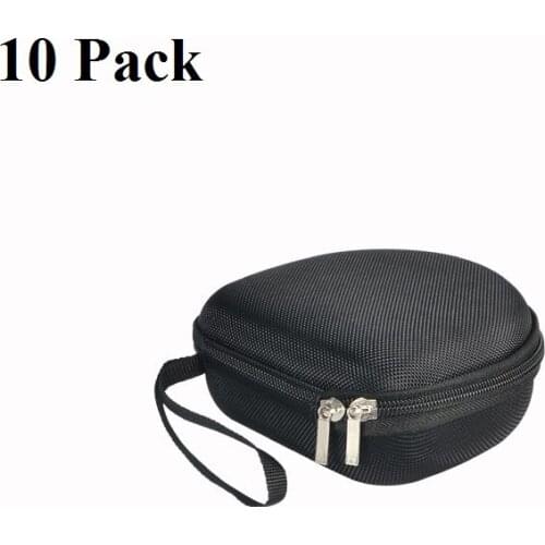 Bolymic 10 Pack Zipper Headset Storage Case Bag Pouch Box for Headset Headworn Lavalier Lapel Tie clips Microphone bag
