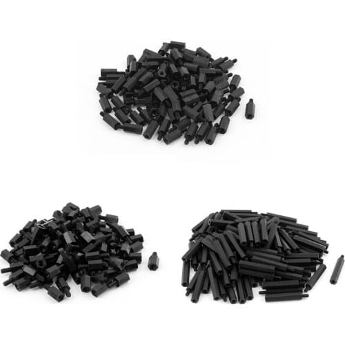 100Pcs M3 Thread 30+6mm Nylon Hex Standoff Stand-off Spacer