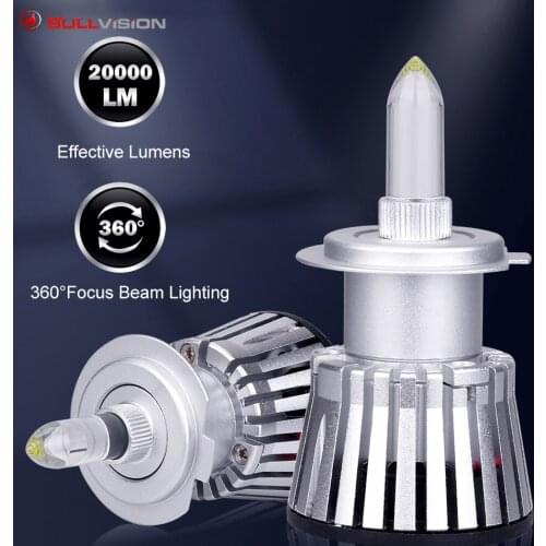 360 Lighting Low Beam H7 LED H8 H9 H11 HB3 9005 HB4 9006 LED Headlight with Lens csp LED Car Light Bulbs for Projector