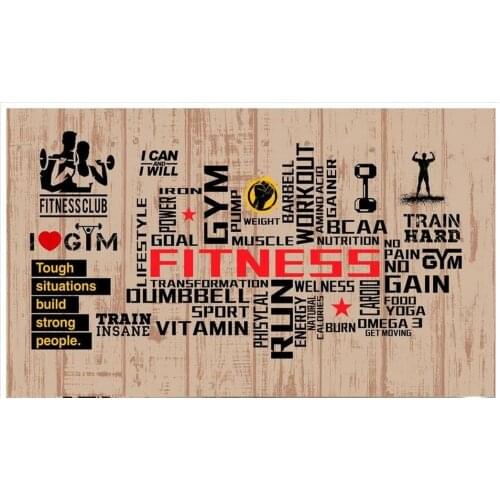 3D wall murals wallpaper custom picture mural Gym wall paper Sports room gym large frescoes TV wall decoration 3d room wallpaper