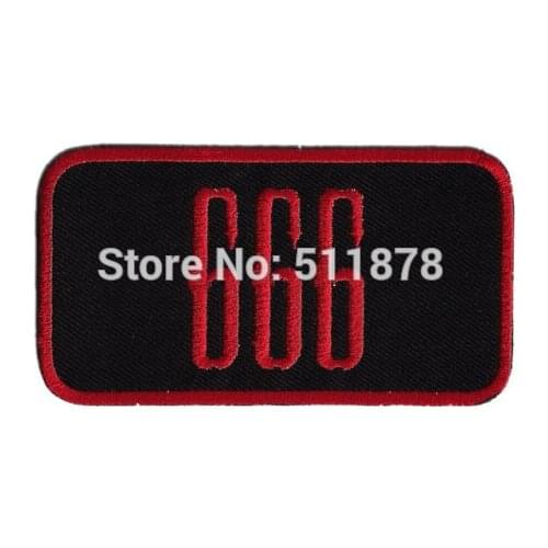 4.3" 666 Devil Satan Biker Vest Badge MC motorcycle Halloween Costume Embroidered iron on sew On patch Tshirt TRANSFER