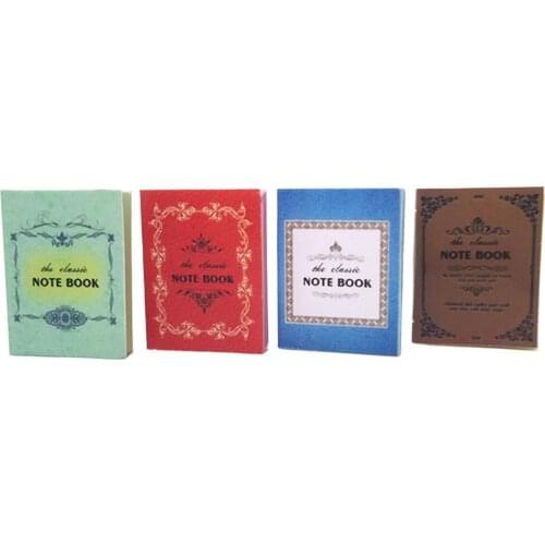 4/Set 1:12 Doll House Miniatures Mini Notebooks Creative Furniture Set