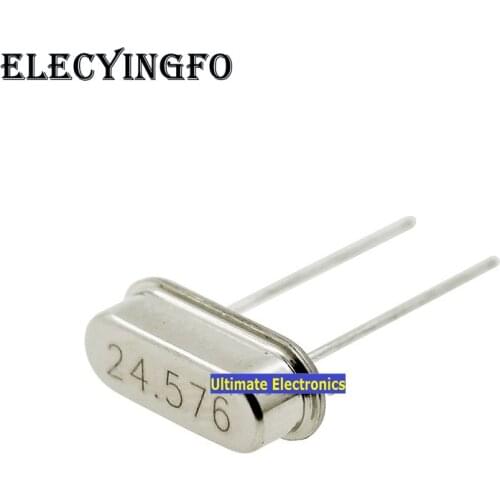 40pcs Passive crystal HC-49S 24.576MHZ 24.576M Crystalline DIP 2feet