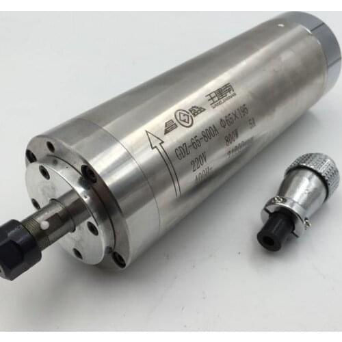 800W ER11 24000rpm 65mm 220v Spindle Motor 4Bearing Water Cooled for CNC Engraving Machine Woodworking drilling milling Router