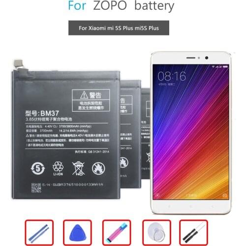 BM37 3800mAh Battery for Xiao mi Mi 5S Plus MI5S Plus 5SPlus BM 37 Phone Battery