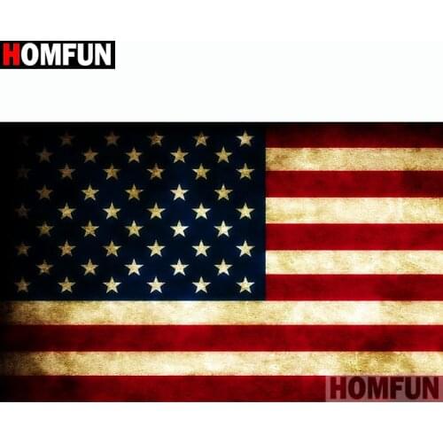 HOMFUN Full Square/Round Drill 5D DIY Diamond Painting "National flag" Embroidery Cross Stitch 5D Home Decor A14269