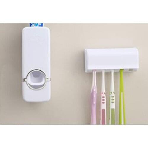 Automatic Toothpaste Dispenser Toothbrush Holder Toothpaste Squeezers Washing Set Cup Wall Mount Bath Kit Bathroom Accessories