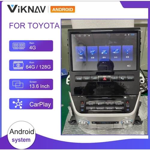 Car radio for Toyota Land Cruiser GXR 2008-2015 VXR 2016-2021 android auto gps navigation multimedia player head unit