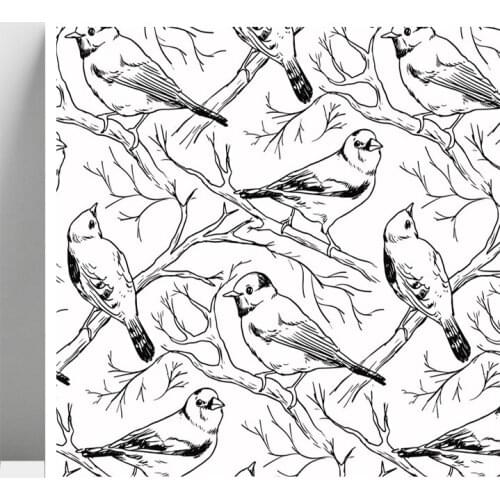 AZSG Birds on Branches Background Clear Stamps For DIY Scrapbooking/Card Making/Album Decorative Silicone Stamp Crafts