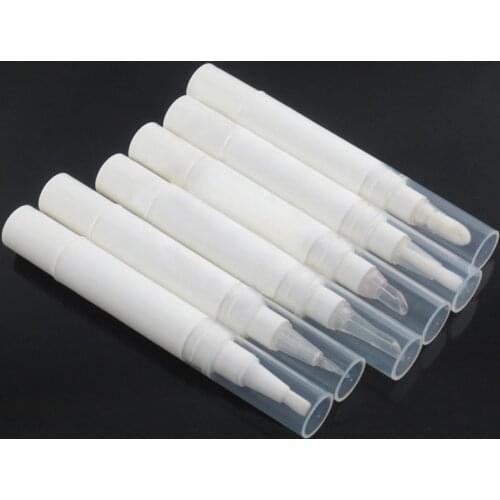 4.5ML White Lip Gloss Tube Container Cosmetic Pen Make Up Disposable Dial Up Empty Plastic Pen