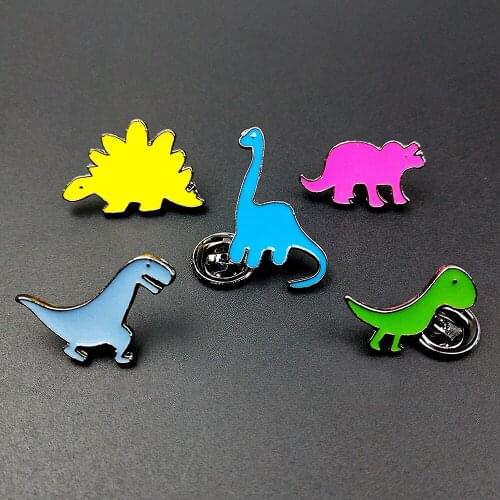 Cute Dinosaur Enamel Pineapple Cartoon Pins Brooches Badges Bags Metal Pin Gifts For Friends Jewelry Brooch DIY Clothes Jeans