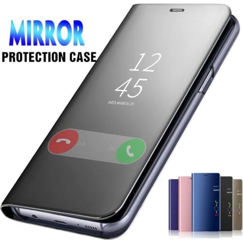 Luxury Mirror View Smart Flip Case For Xiaomi Mi Note 10 Lite original Magnetic fundas Xaiomi m i Note10 10Lite on Phone Cover