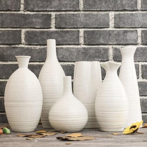 Ceramic vase decoration modern minimalist Japanese Zen flower drying device tea house hotel living room porch decoration