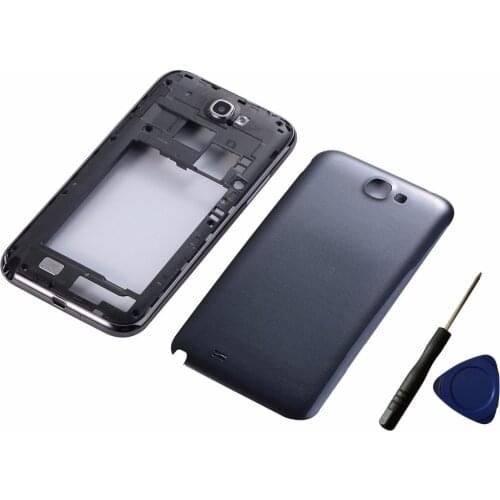 For Samsung Galaxy Note 2 GT-N7100 N7100 Housing Middle Frame Cover + Battery Cover + Tools
