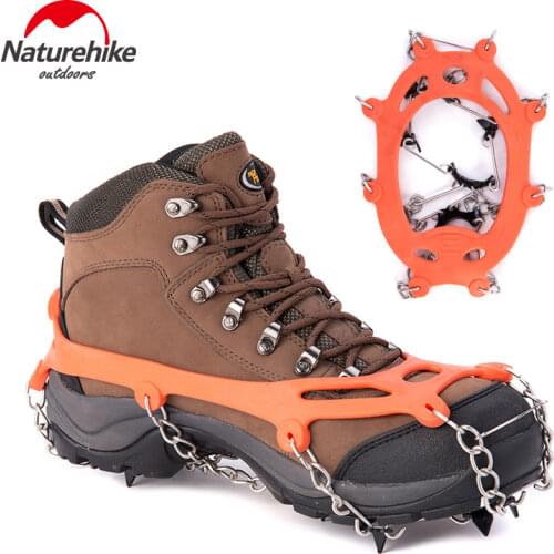 Naturehike Outdoor Crampon ice claw non-slip shoe cover snow climbing equipment climbing nail 8 teeth simple ice Shoe Boot Grips