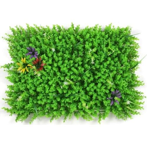 Hot sale 40*60cm Green Plastic Artificial Lawn Turf Carpets Fake flower Home Garden Wall Lawns For home Floor wedding Decoration