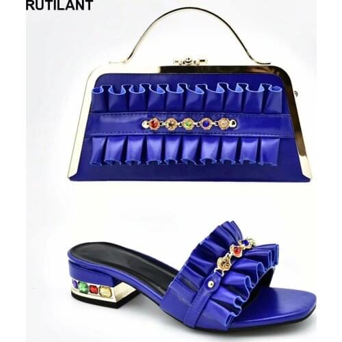 Fashion Designer Shoes Women Luxury 2019 Women Shoes and Bags To Match Set Italy Slip on Shoes for Women Luxury Sandals Women
