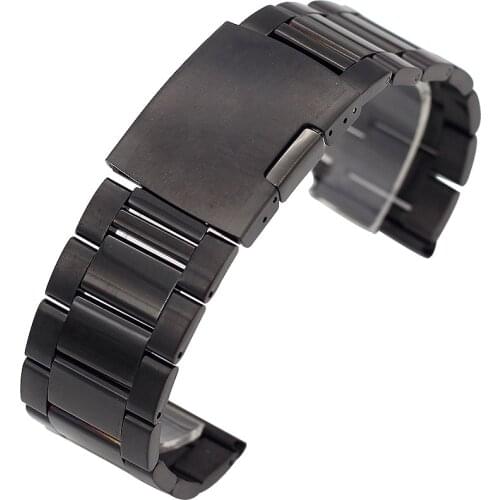 18mm 20mm 22mm 24mm 26mm 28mm 30mm Mens Stainless Steel Watch Straps For Diesel Black Silvery Solid metal Watch band Bracelets
