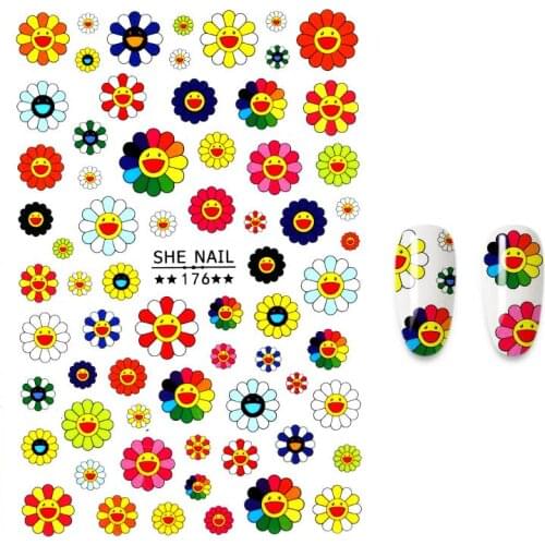 2021 New 3D Nail Stickers cactus Adhesive Transfer Stickers DIY Nail Art Decoration Manicure Salon Acrylic Tips Tool