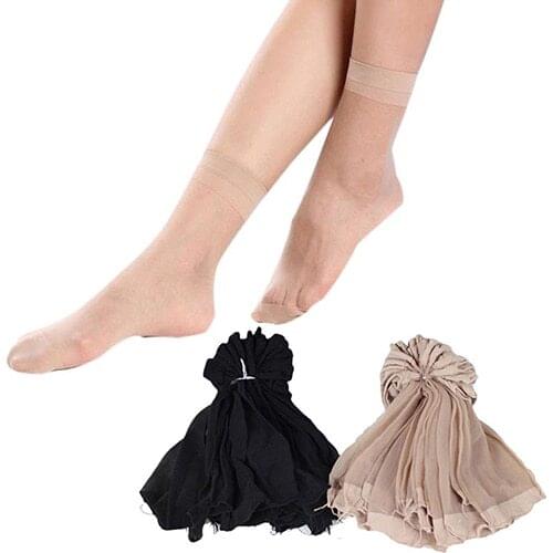 New Arrival 10 Pairs Womens Casual Thin Socks Sexy Breathable Transparent Short socks