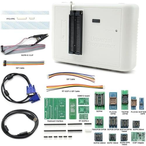 UPMELY New Arrival RT809H EMMC-Nand FLASH Extremely Fast Universal Programmer +26 Items with Full Set Smart Chips Calculator