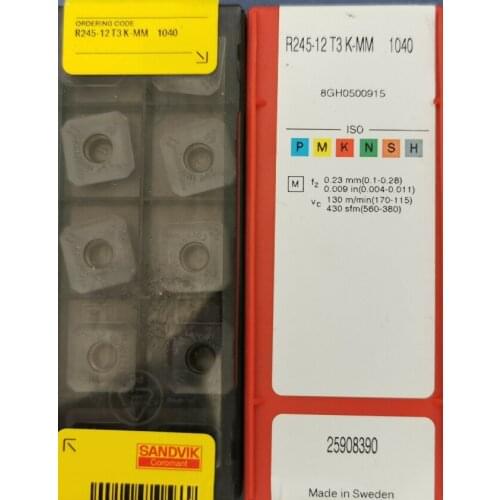 ORIGINAL 10PCS CARBIDE INSERT R245-12T3K-MM1040