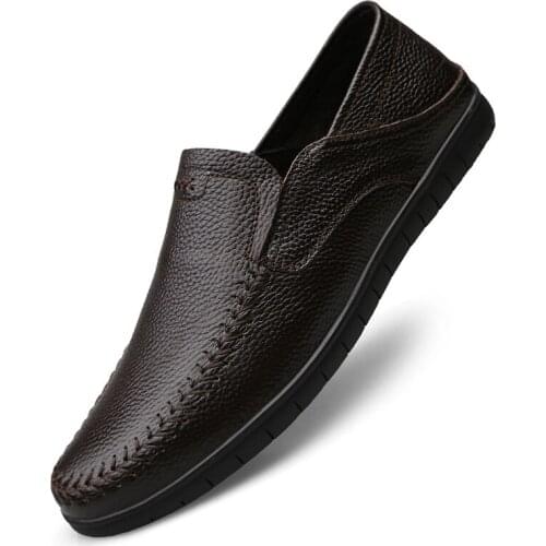 Genuine Leather Casual Shoes Slip On Mens Moccasins Men Shoes Loafers Mocassin Homme Footwear Man